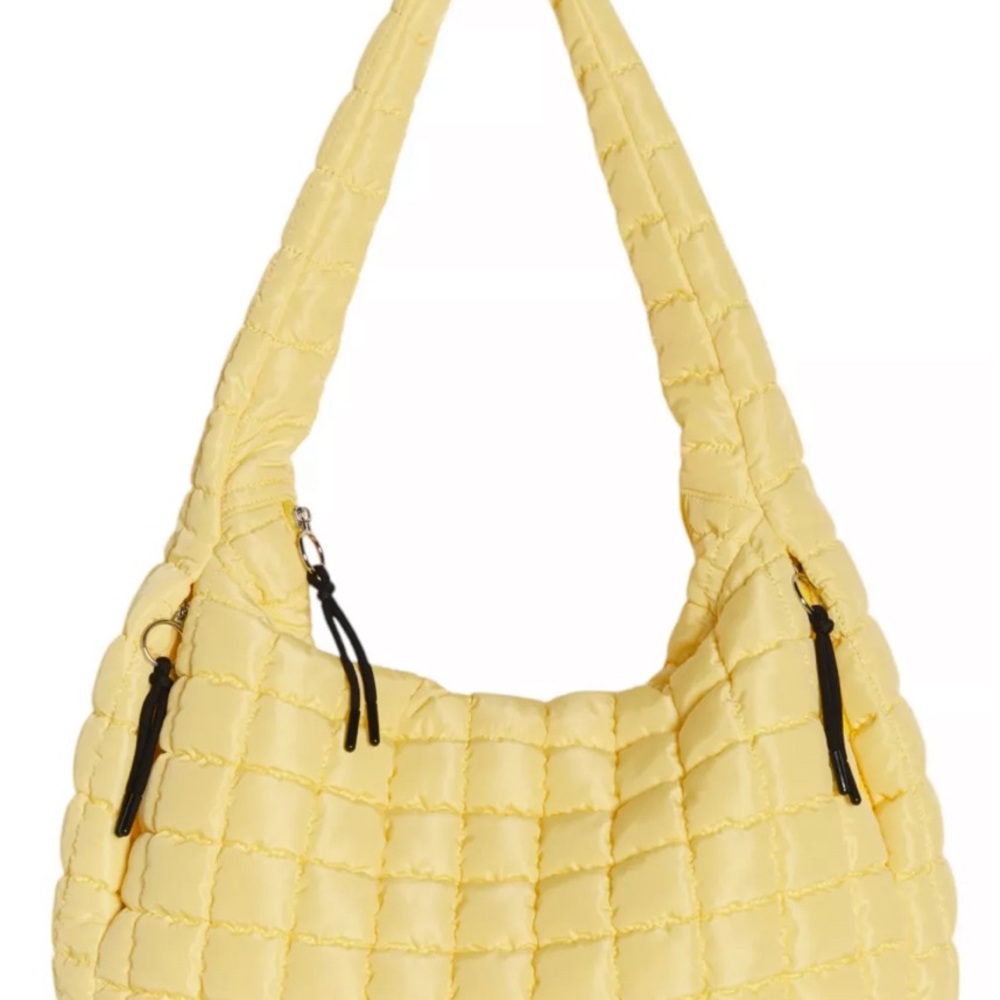 Free People Quilted Carryall Tote Bag in Lemon Zest Yellow - Picture 2 of 4